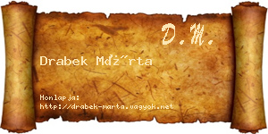 Drabek Márta névjegykártya